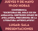 Conferencia: “Escritoras del siglo XIX en Andalucía: Gertrudis Gómez de Avellaneda, precursora de la literatura antiesclavista”
